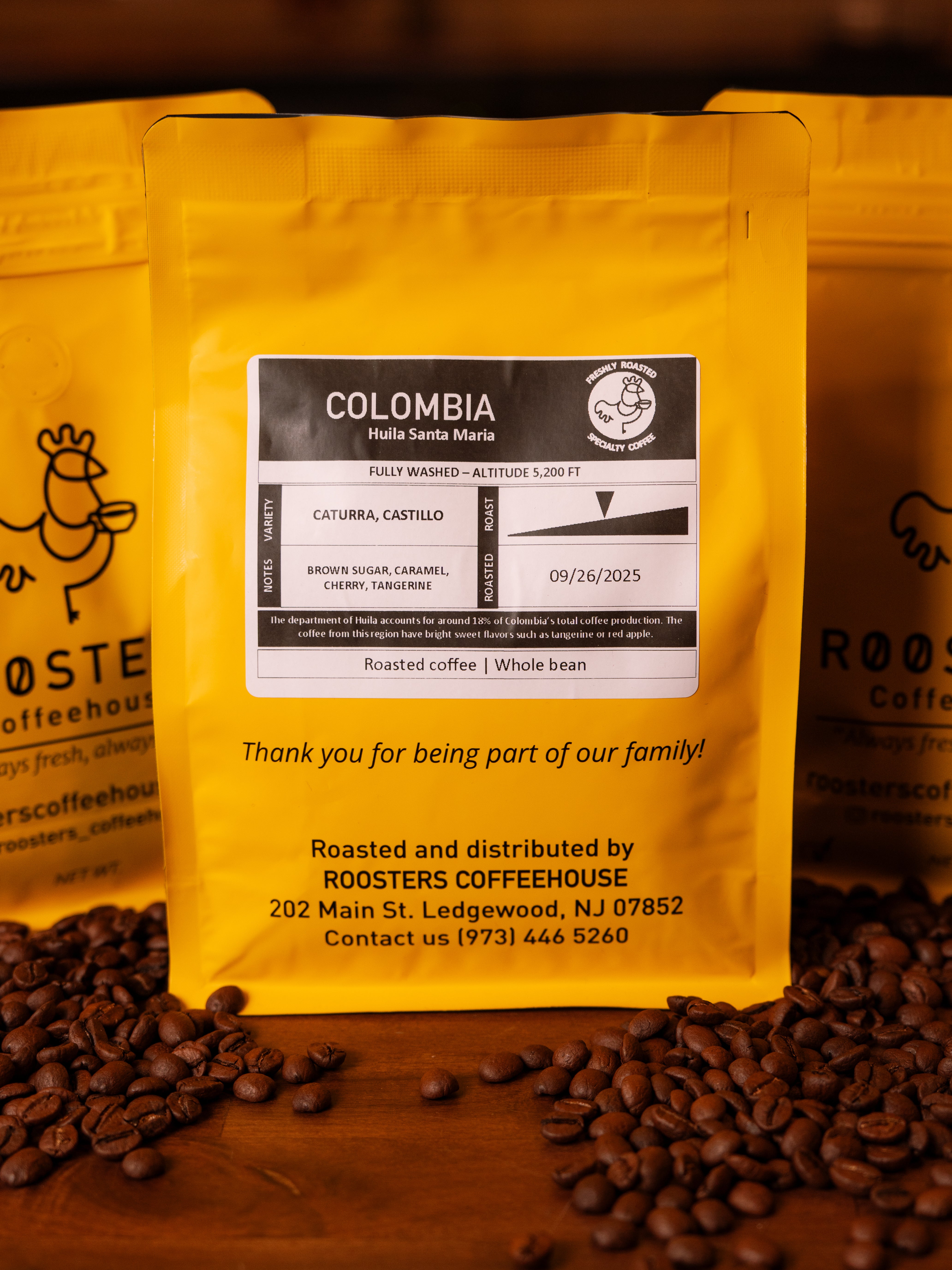 Colombia Huila Santa Maria Coffee Bag – Roosters Coffeehouse